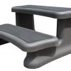 Spatrappa Smartstep lux, grå/svart trappa till spabad
