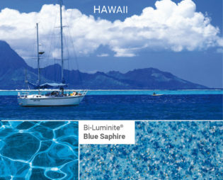 Poolfärg Bi-Blue-Saphire på Compass pool från Spaobad