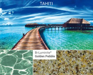Pool färg Bi-Golden-Pebble på Compass poolerna från Spaobad